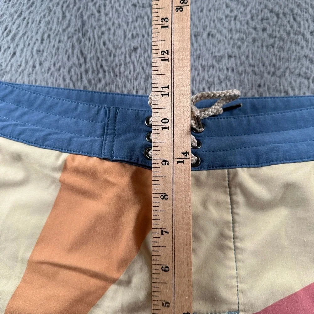 Faherty Boardshorts Mens 29 Lace Up Sunburst Swim Trunks‎ Multicolor Stretch